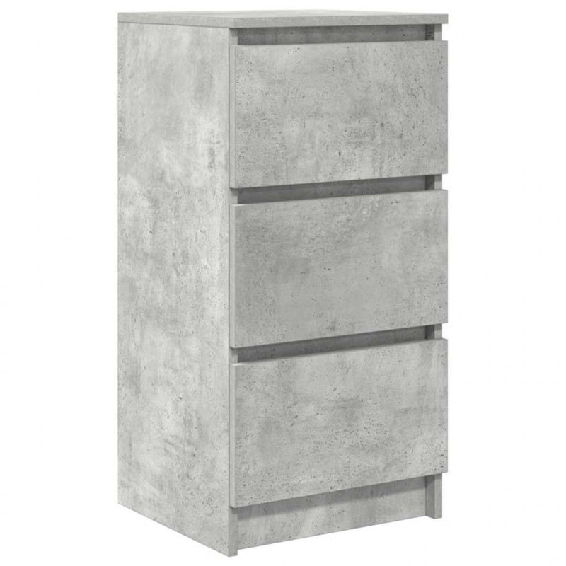 Komoda Betonowa Szara 37,5x35x76 cm Drewno klejone