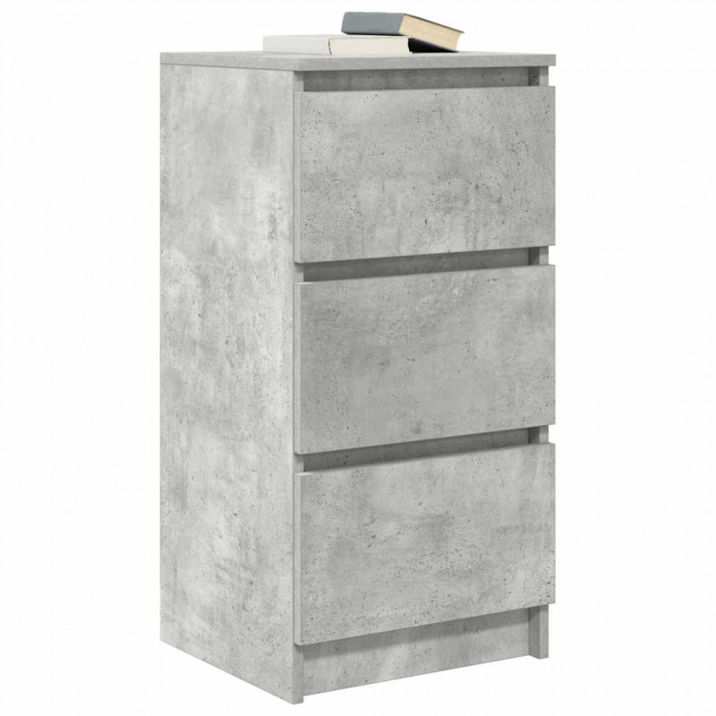 Komoda Betonowa Szara 37,5x35x76 cm Drewno klejone