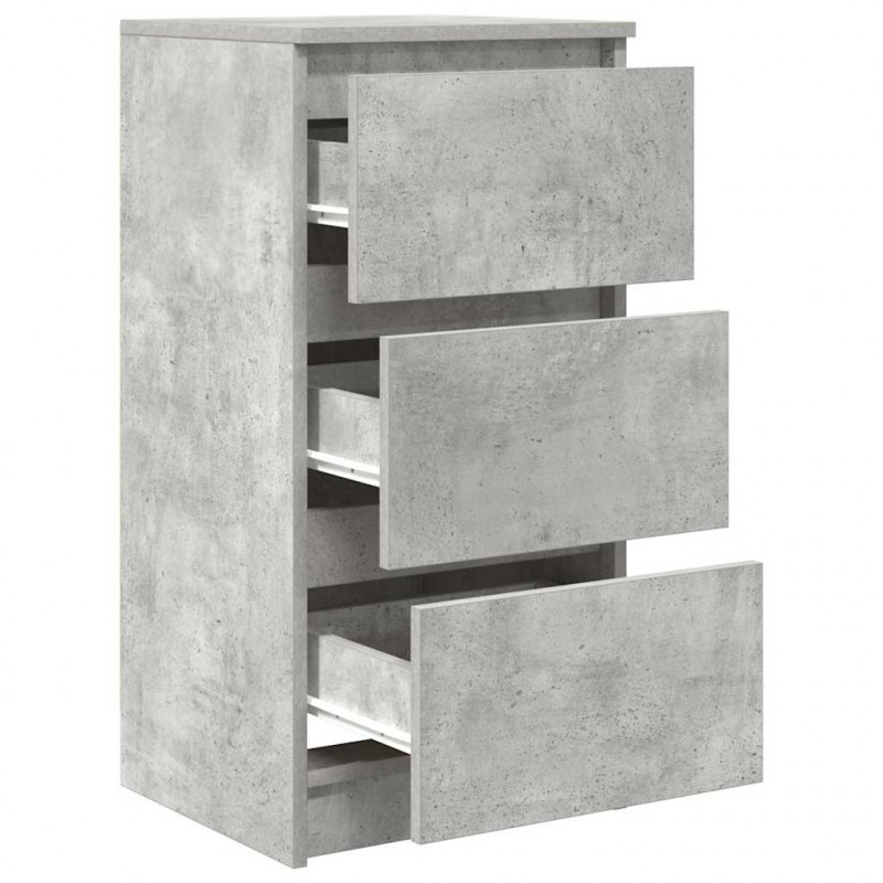 Komoda Betonowa Szara 37,5x35x76 cm Drewno klejone