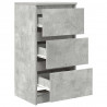 Komoda Betonowa Szara 37,5x35x76 cm Drewno klejone