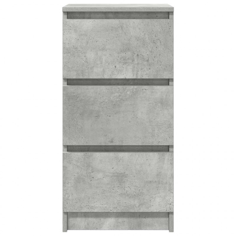 Komoda Betonowa Szara 37,5x35x76 cm Drewno klejone
