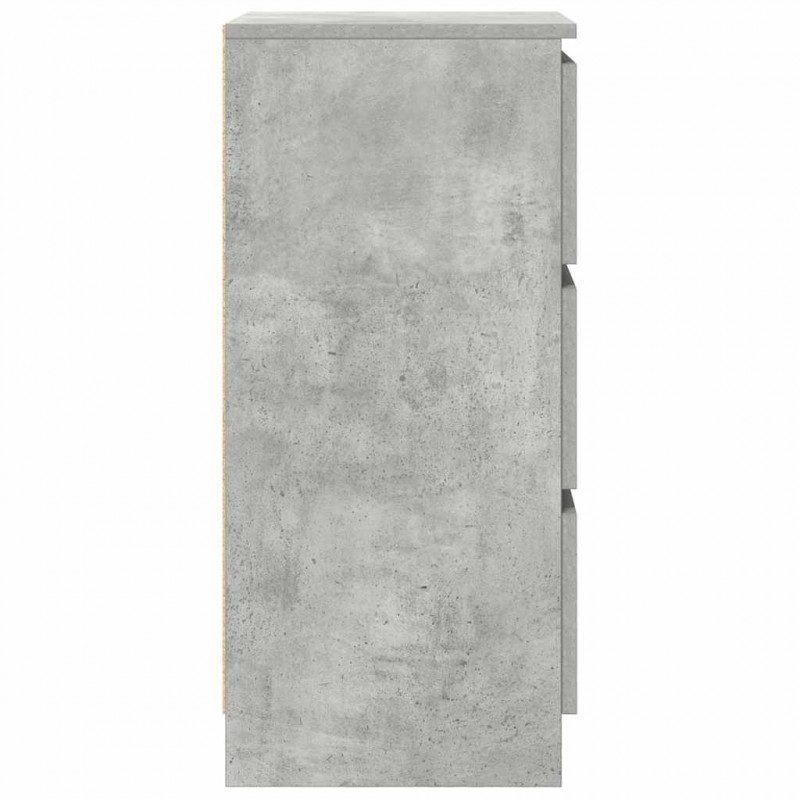 Komoda Betonowa Szara 37,5x35x76 cm Drewno klejone