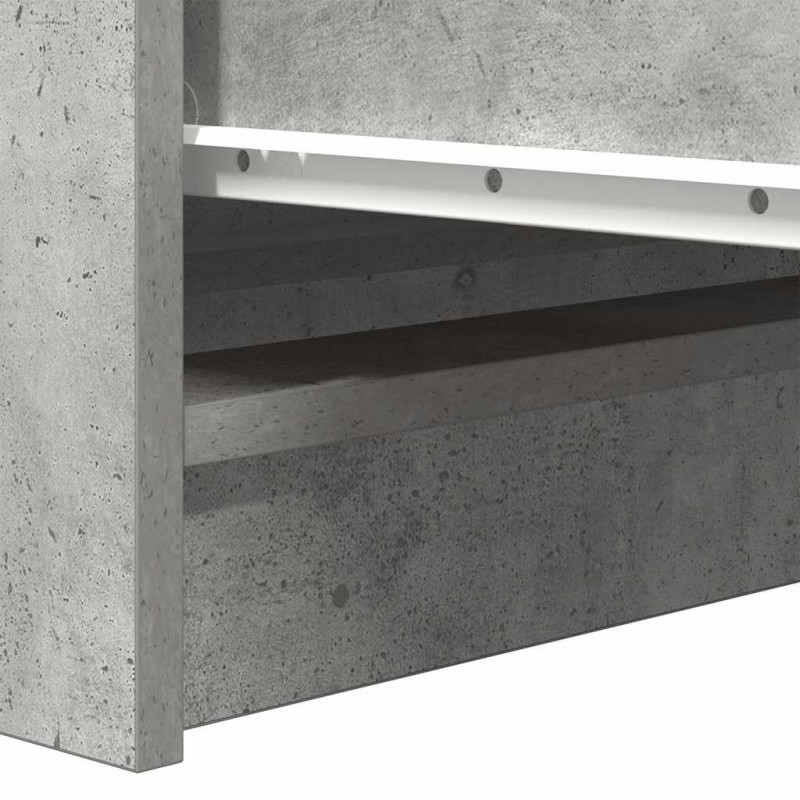 Komoda Betonowa Szara 37,5x35x76 cm Drewno klejone