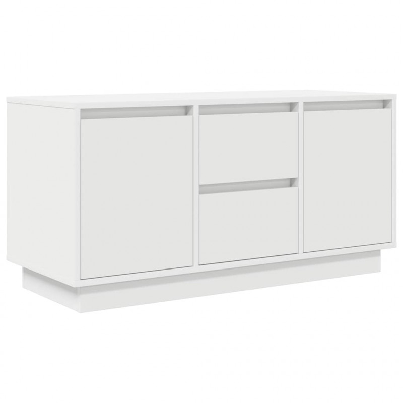 Szafka RTV z oświetleniem LED Biała 100x41x50 cm