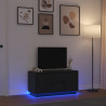 Szafka RTV z oświetleniem LED Czarny Dąb 100x41x50 cm