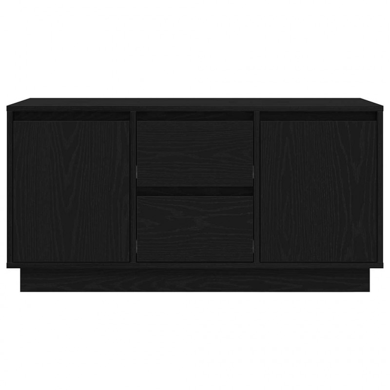 Szafka RTV z oświetleniem LED Czarny Dąb 100x41x50 cm