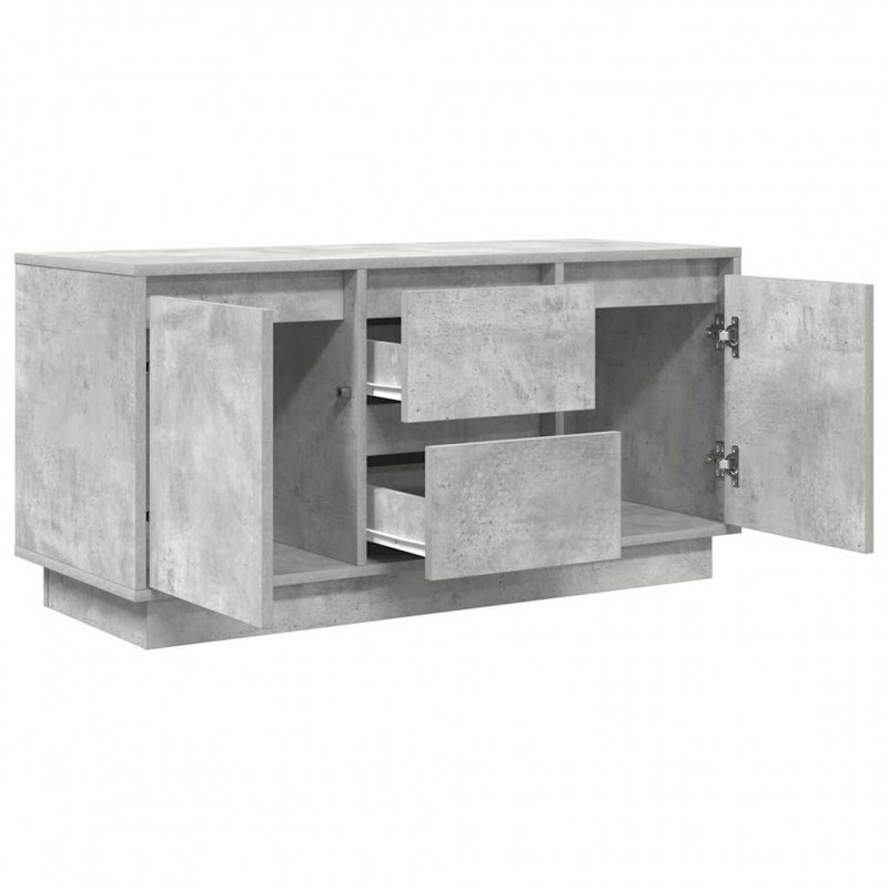 Szafka RTV z oświetleniem LED Betonowa Szara 100x41x50 cm