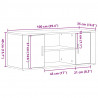 Szafka pod telewizor Czarny dąb 100 x 35 x 40 cm