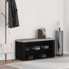 Ławka na buty Czarny dąb 100x35x45 cm Drewno klejone