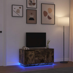 Szafka RTV z oświetleniem LED Dąb wędzony 100x41x50 cm
