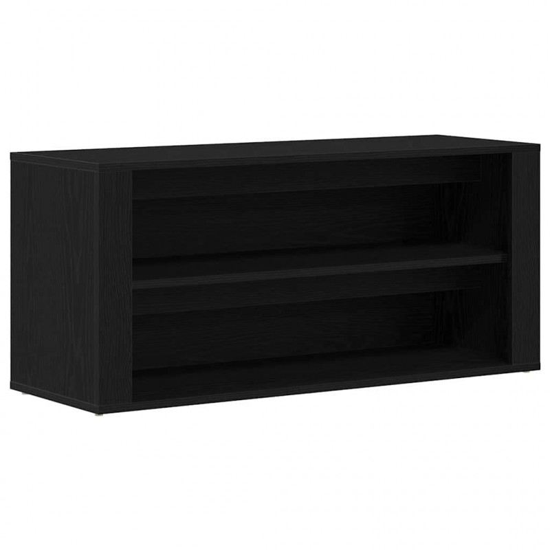 Ławka na buty Czarny dąb 100x35x45 cm Drewno klejone