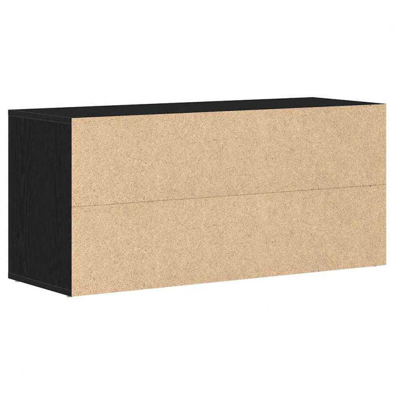 Ławka na buty Czarny dąb 100x35x45 cm Drewno klejone