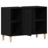 Szafka pod zlew czarny dąb 80x33x60 cm Drewno klejone