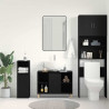 Szafka pod zlew czarny dąb 80x33x60 cm Drewno klejone