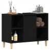 Szafka pod zlew czarny dąb 80x33x60 cm Drewno klejone