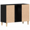 Szafka pod zlew czarny dąb 80x33x60 cm Drewno klejone