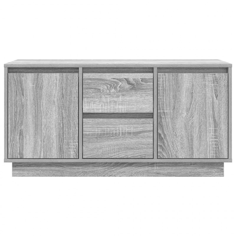 Szafka RTV z oświetleniem LED Szara Sonoma 100x41x50 cm