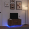 Szafka RTV z oświetleniem LED Brązowy Dąb 100x41x50 cm
