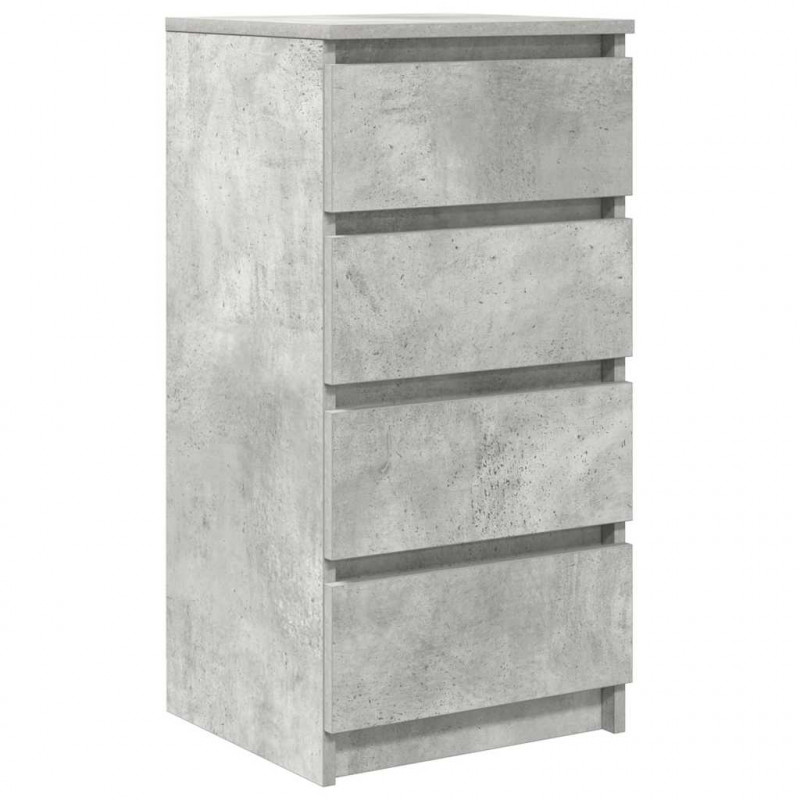 Komoda Betonowa Szara 37,5x35x76 cm Drewno klejone