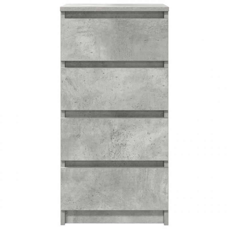 Komoda Betonowa Szara 37,5x35x76 cm Drewno klejone