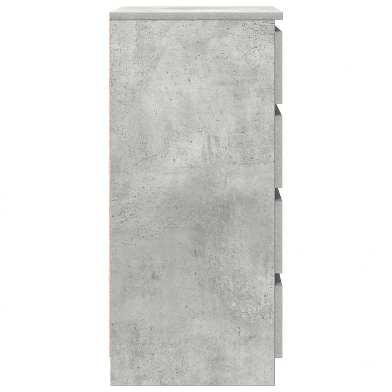 Komoda Betonowa Szara 37,5x35x76 cm Drewno klejone
