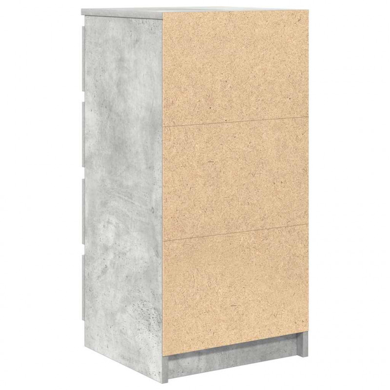 Komoda Betonowa Szara 37,5x35x76 cm Drewno klejone