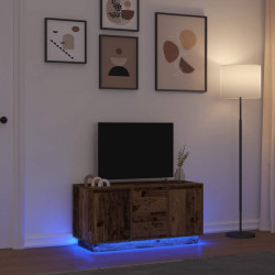 Szafka RTV z oświetleniem LED Stare drewno 100x41x50 cm