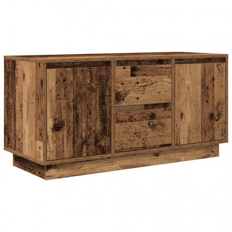 Szafka RTV z oświetleniem LED Stare drewno 100x41x50 cm