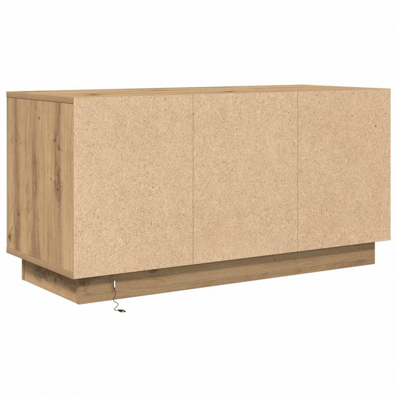 Szafka RTV z oświetleniem LED Dąb Artisan 100x41x50 cm
