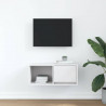 Szafka RTV Biała 60x31x25,5 cm Drewno klejone