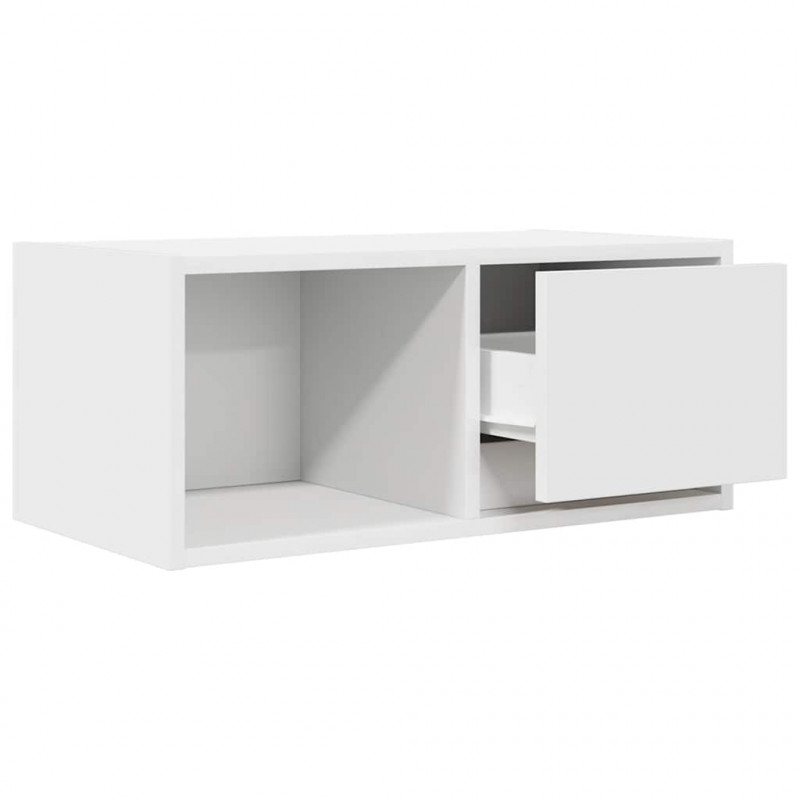 Szafka RTV Biała 60x31x25,5 cm Drewno klejone