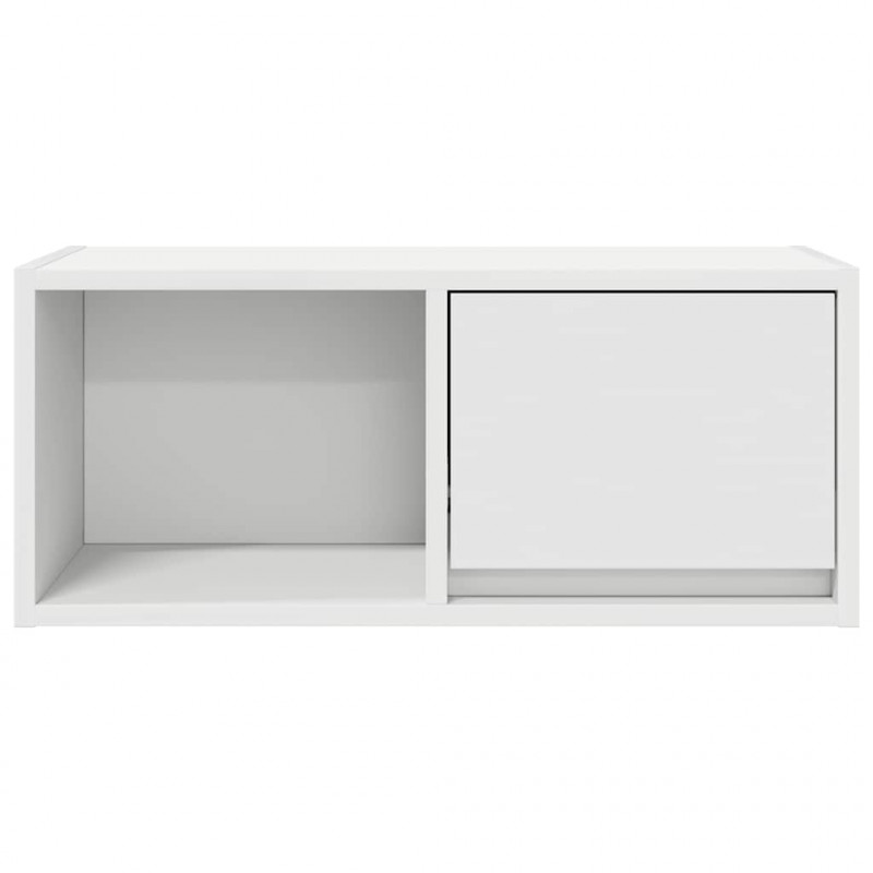 Szafka RTV Biała 60x31x25,5 cm Drewno klejone