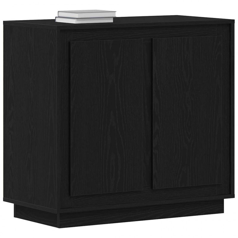 Bufet Czarny Dąb 80 x 40 x 75 cm Materiał drewnopochodny