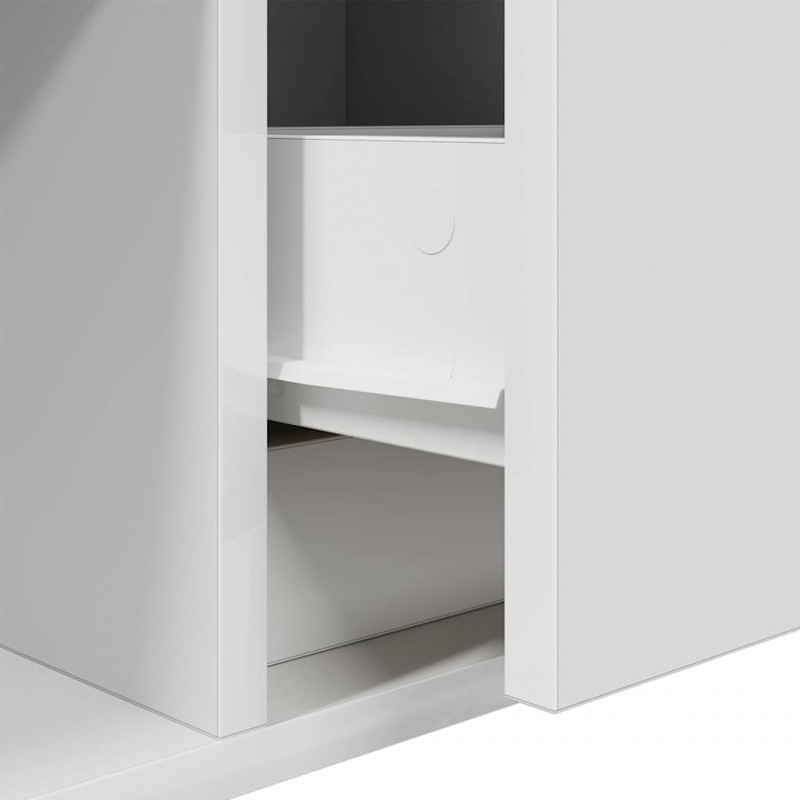 Szafka RTV Biała 60x31x25,5 cm Drewno klejone