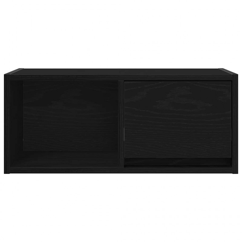 Szafka RTV Czarny Dąb 60x31x25,5 cm Drewno klejone