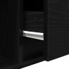 Szafka RTV Czarny Dąb 60x31x25,5 cm Drewno klejone