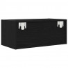 Szafki RTV 2 szt. Dąb czarny 60x31x25,5 cm Drewno klejone
