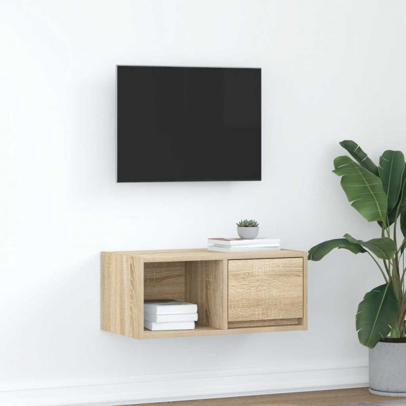 Szafka RTV Sonoma Oak 60x31x25,5 cm Drewno klejone