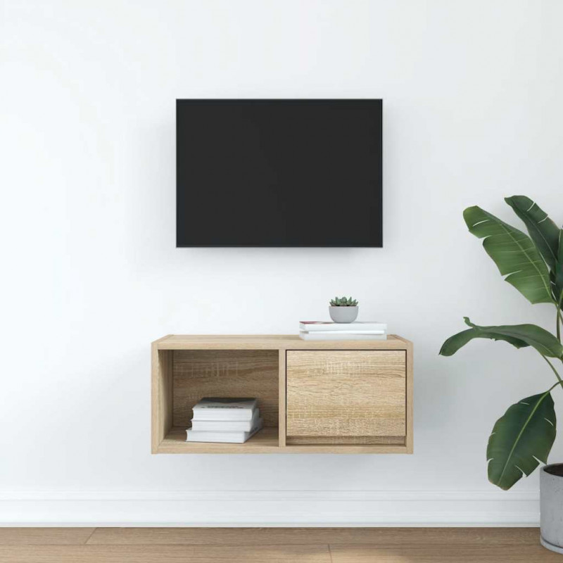 Szafka RTV Sonoma Oak 60x31x25,5 cm Drewno klejone