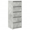 Komoda z szufladami Betonowy Szary 37,5x35x99 cm Drewno klejone