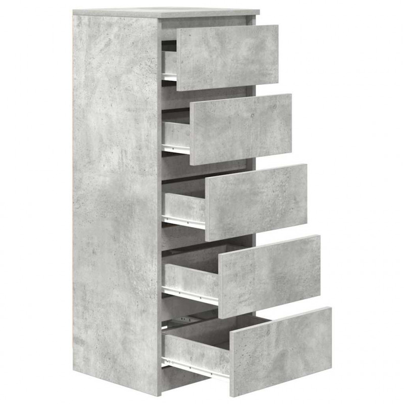 Komoda z szufladami Betonowy Szary 37,5x35x99 cm Drewno klejone