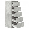 Komoda z szufladami Betonowy Szary 37,5x35x99 cm Drewno klejone