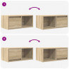 Szafka RTV Sonoma Oak 60x31x25,5 cm Drewno klejone