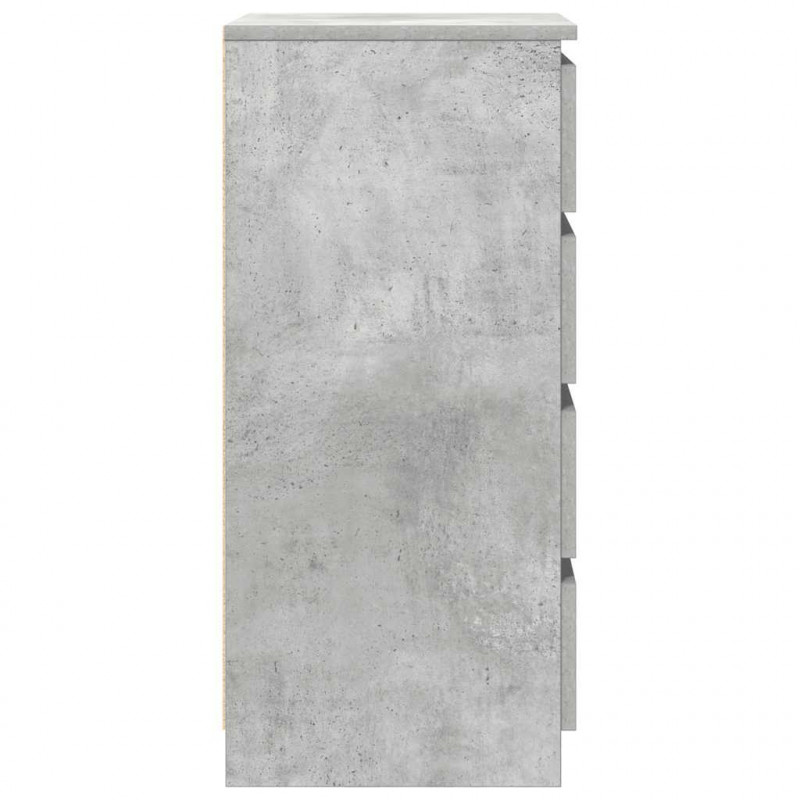 Komoda z szufladami Betonowy Szary 37,5x35x99 cm Drewno klejone