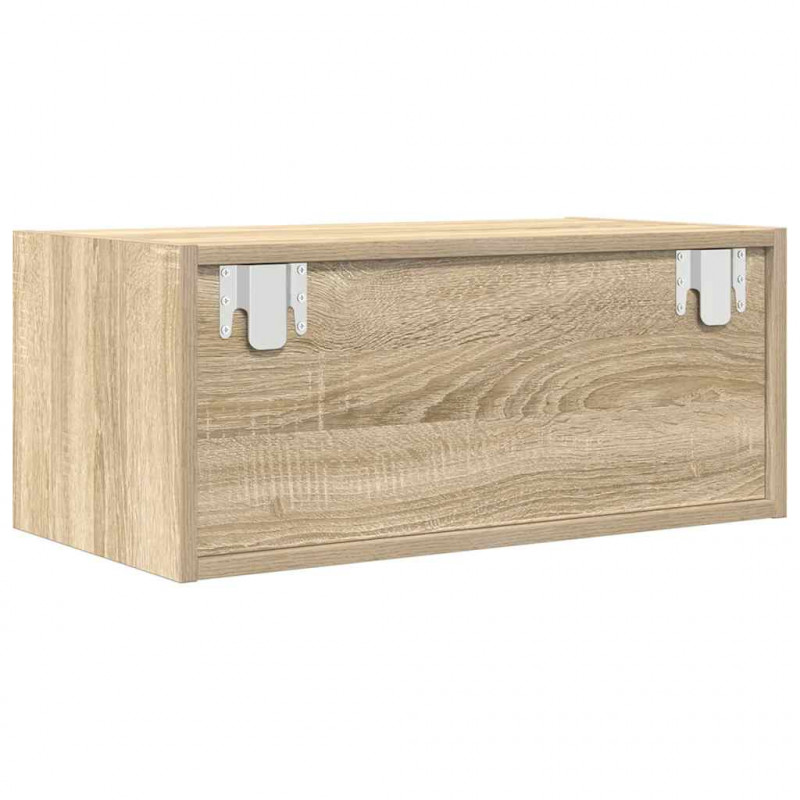 Szafki RTV 2 szt. Dąb Sonoma 60x31x25,5 cm Drewno klejone