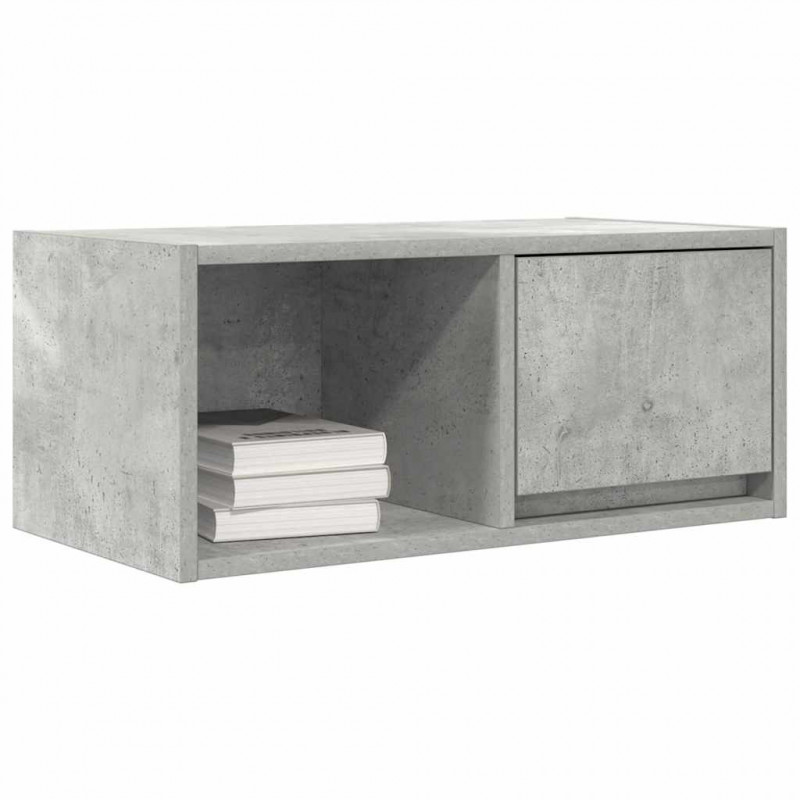Szafka RTV Beton Szary 60x31x25,5 cm Drewno klejone