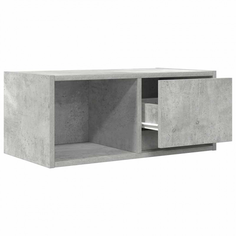 Szafka RTV Beton Szary 60x31x25,5 cm Drewno klejone