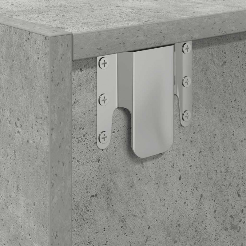Szafka RTV Beton Szary 60x31x25,5 cm Drewno klejone