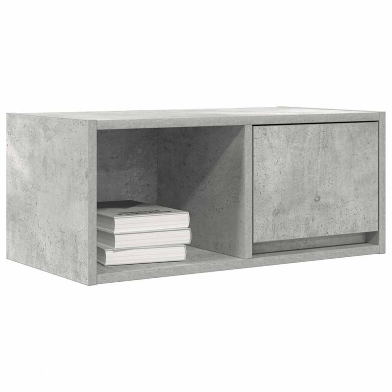 Szafki RTV 2 szt. Beton Szary 60x31x25,5 cm Drewno klejone