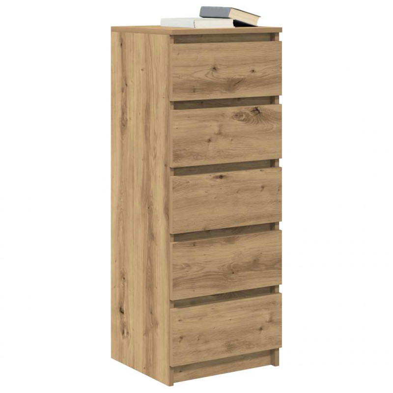 Komoda z szufladami Artisan Oak 37,5x35x99 cm Drewno klejone